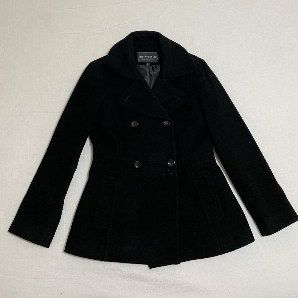 Black pea coat size M
